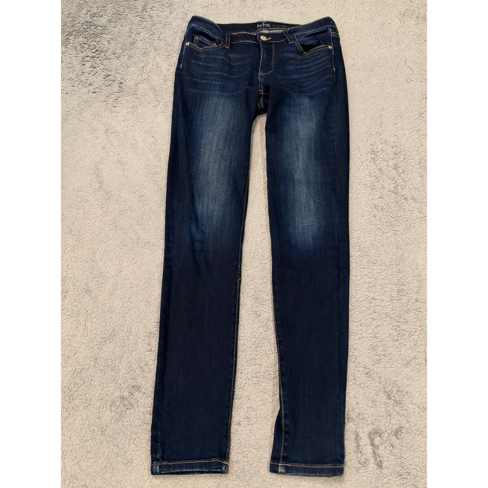 New York & Company Soho Jeans Curvy Legging Dark Wash Denim Tall Size 2